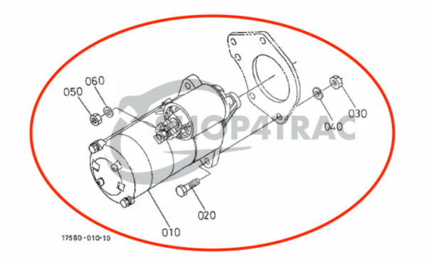 Starter Motor Kubota Z482 / Z602 / D722 – Nanni Diesel Marine Engine