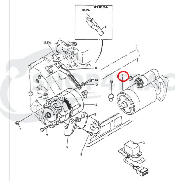 Starter Motor Yanmar 2QM20 / 3HM35 / 3JH / 4JH – Marine Diesel