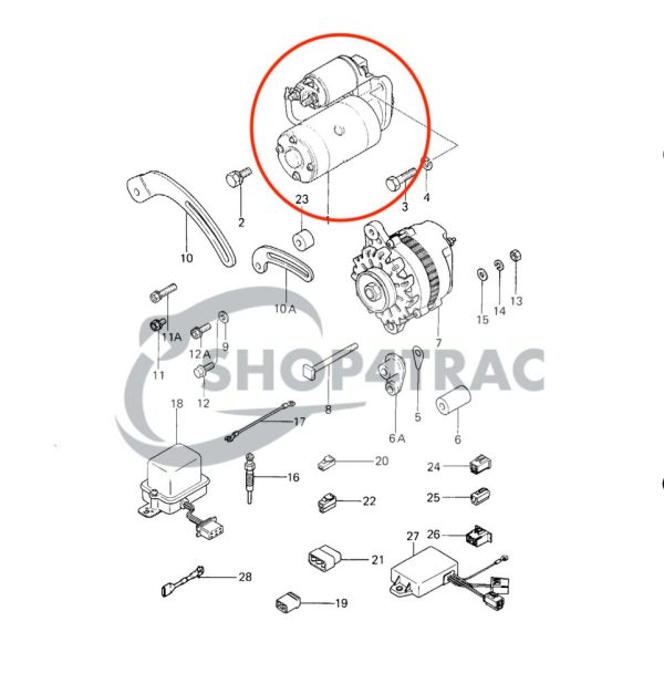 Starter Motor Mitsubishi K3 / K4 – Vetus &amp; Solé Diesel Marine Engine