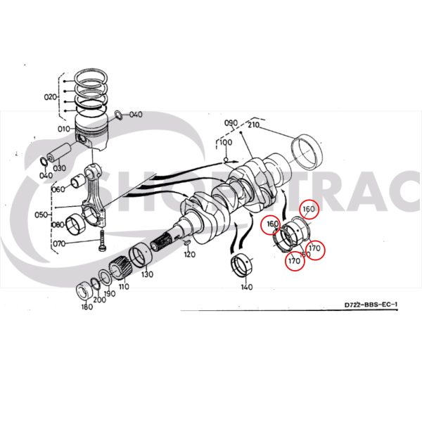 Thrust bearing / axial bearing set – Beta Marine Beta 10 / Beta 14 / Beta 20 | Nanni N2.10 / N2.14 / N3.21