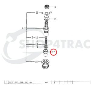 Fuel injector nozzle (injector tip) Beta Marine Beta 28 / Beta 30 – Nanni N3.30 – Universal M-25XPB