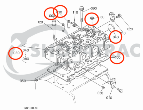 Complete Cylinder Head + Gasket Set + Glow Plugs Beta Marine Beta 30 – Nanni N3.30
