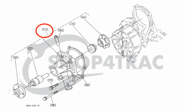 Water pump (freshwater circulation pump) 58 / 68 mm Beta Marine Beta 28 / Beta 30 – Nanni N3.30 – Universal M-25XPB