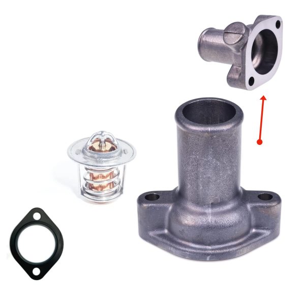 Thermostat housing + thermostat (water flange) Beta Marine Beta 28 / Beta 30 – Nanni N3.30 – Universal M-25XPB