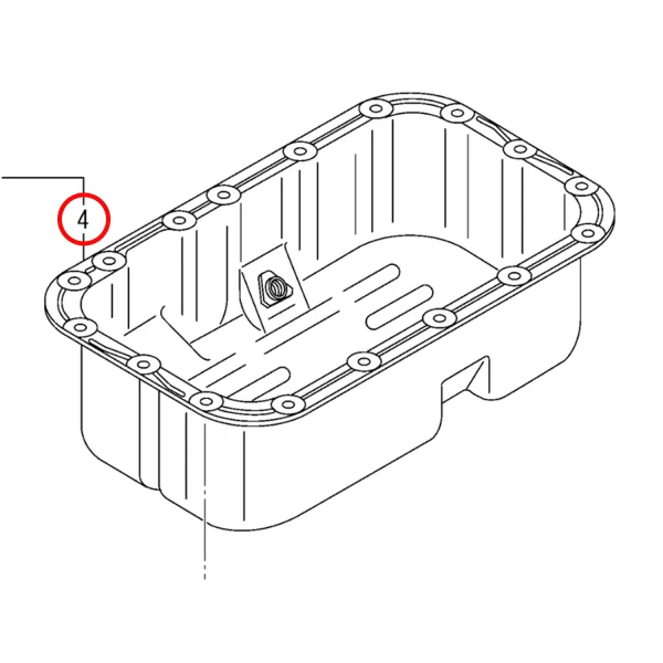 Sump Gasket Solé Diesel Mini 44 | Mini 55 – Vetus M4.15 | M4.17 – Craftsman Marine CM4.42 – JF Marine Power JF15