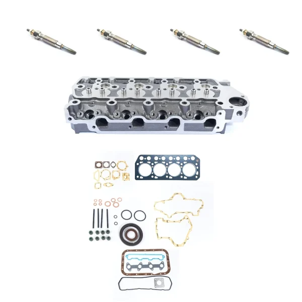 Cylinder head with gasket set and glow plugs Solé Diesel Mini 34 – Meiki M4DM