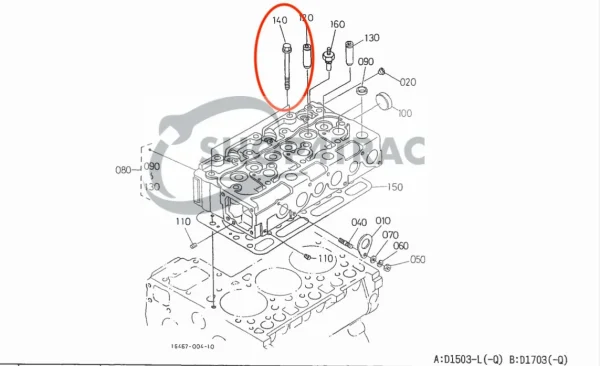 Cylinder Head Bolt Beta Marine Beta 50 – Nanni N4.50
