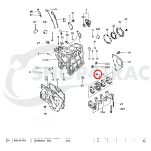 Main Bearing Set Solé Diesel Mini 26 – Vetus M3.09 | M3.28 – Craftsman Marine CM3.27 – JF Marine Power JF6-1500