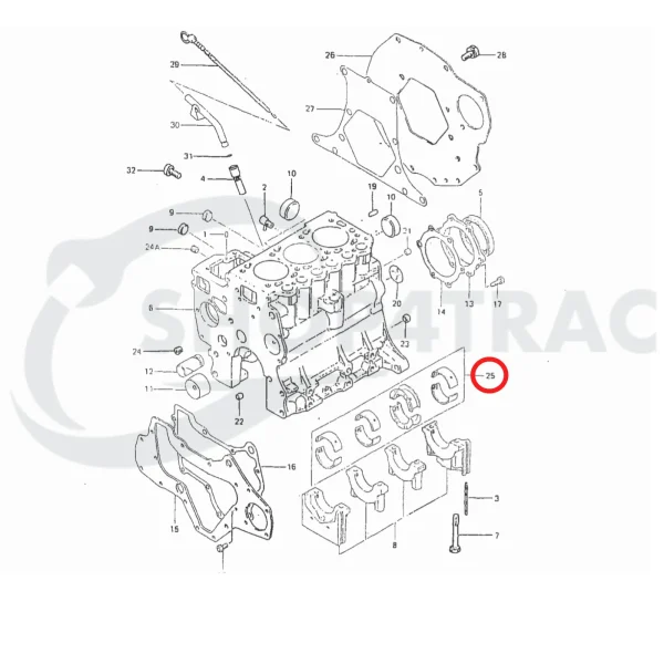 Main Bearing Set Solé Diesel Mini 33 – JF Marine Power JF10