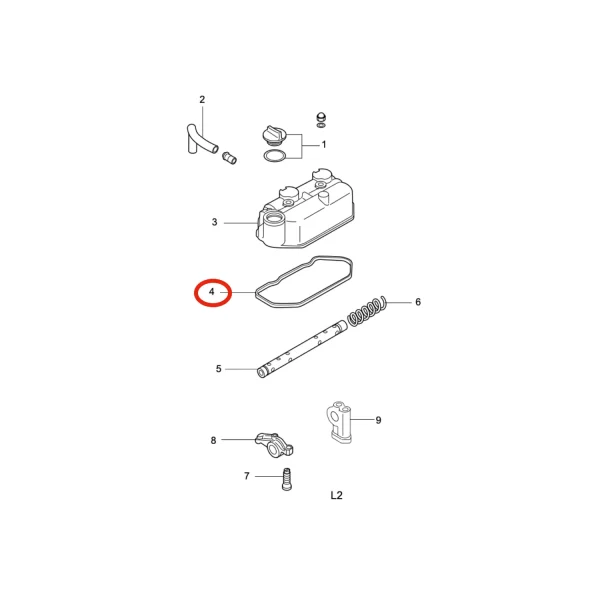Cylinder Head Cover Gasket Solé Diesel Mini 11 | Mini 17 – Vetus M2.06 – Craftsman Marine CM2.16
