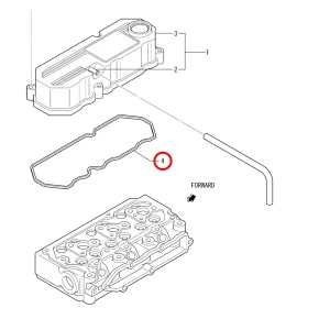 Cylinder Head Cover Gasket Solé Diesel Mini 44 | Mini 55 – Vetus M4.15 | M4.17 – Craftsman Marine CM4.42 – JF Marine Power JF15