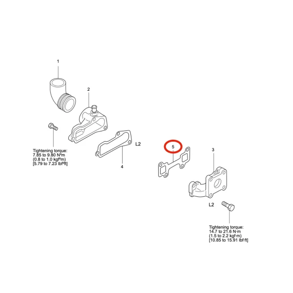 Exhaust Manifold Gasket Solé Diesel Mini 11 | Mini 17 – Vetus M2.06 – Craftsman Marine CM2.16