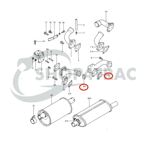 Exhaust Manifold Gasket Solé Diesel Mini 14