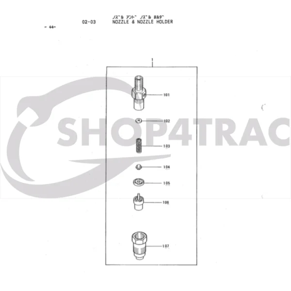 Fuel injector complete Solé Diesel Mini 11 to Mini 74 | SM-105 – Vetus M2/M3/M4 – Craftsman Marine – JF Marine Power