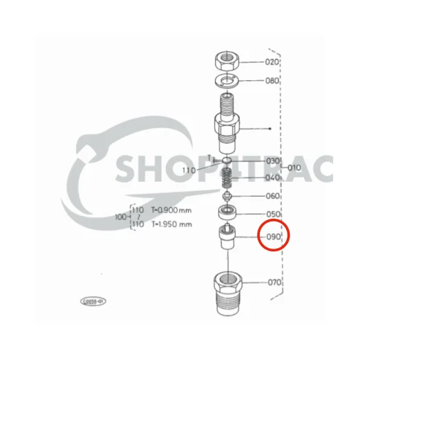 Injector nozzle Beta Marine Beta 50 – Nanni N4.50 (type DN0PD80)