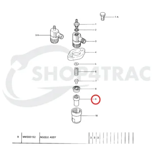 Fuel injector nozzle Solé Diesel Mini 18 | Mini 23 | Mini 32 | Mini 34 – Vetus M3.10 | M4.14 – Meiki