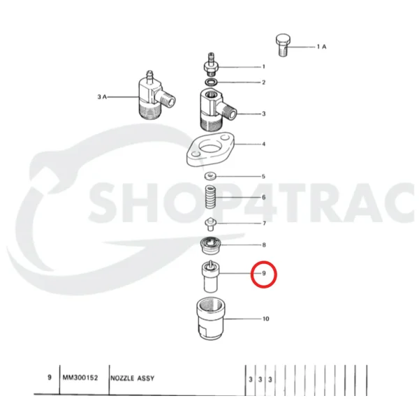 Fuel injector nozzle Solé Diesel Mini 23 – Vetus M3.10 | M4.14 – Meiki M3DM