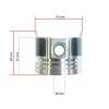 Piston 18mm Solé Diesel Mini 11 | Mini 17 | Mini 26 – Vetus M2.06 | M3.09 | M3.28 – Craftsman Marine CM2.16 | CM3.27 – JF Marine Power JF6-1500