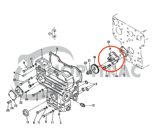Engine Oil Pump Universal M15 | M-25 | M-25XP | M-35 – Nanni 3.90HE | 4.110HE – Renault Marine D950