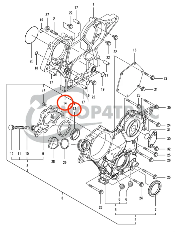Oil pump assy Yanmar 3YM20 | 3YM30