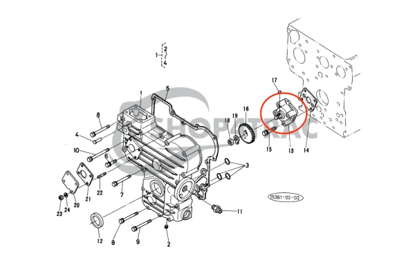 Engine Oil Pump Universal M15 | M-25 | M-25XP | M-35 – Nanni 3.90HE | 4.110HE – Renault Marine D950