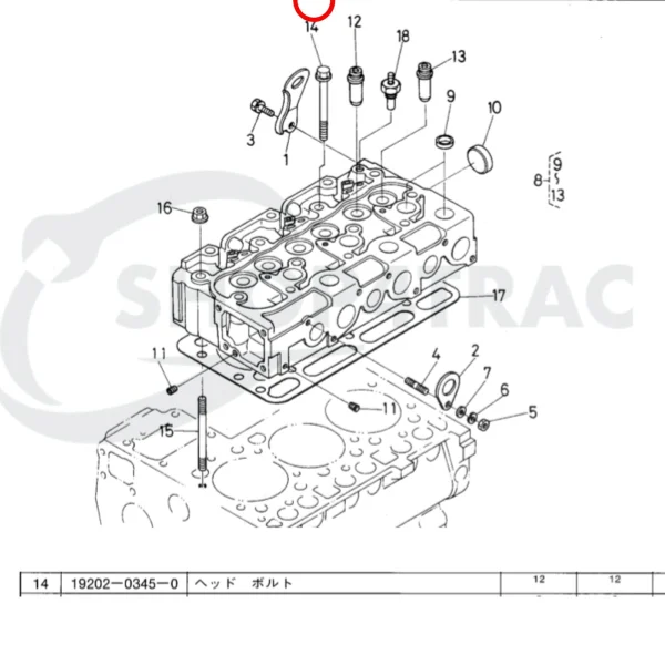 Cylinder Head Bolt Universal M-50